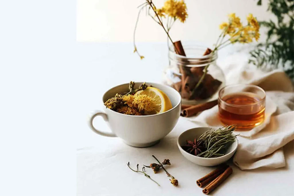 چای گیاهی و عملکرد زیبایی از درون