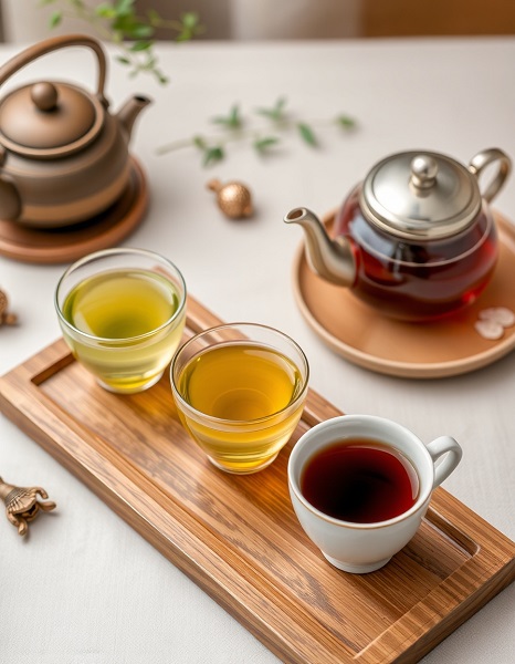 چای سبز، چای سیاه و چای سفید